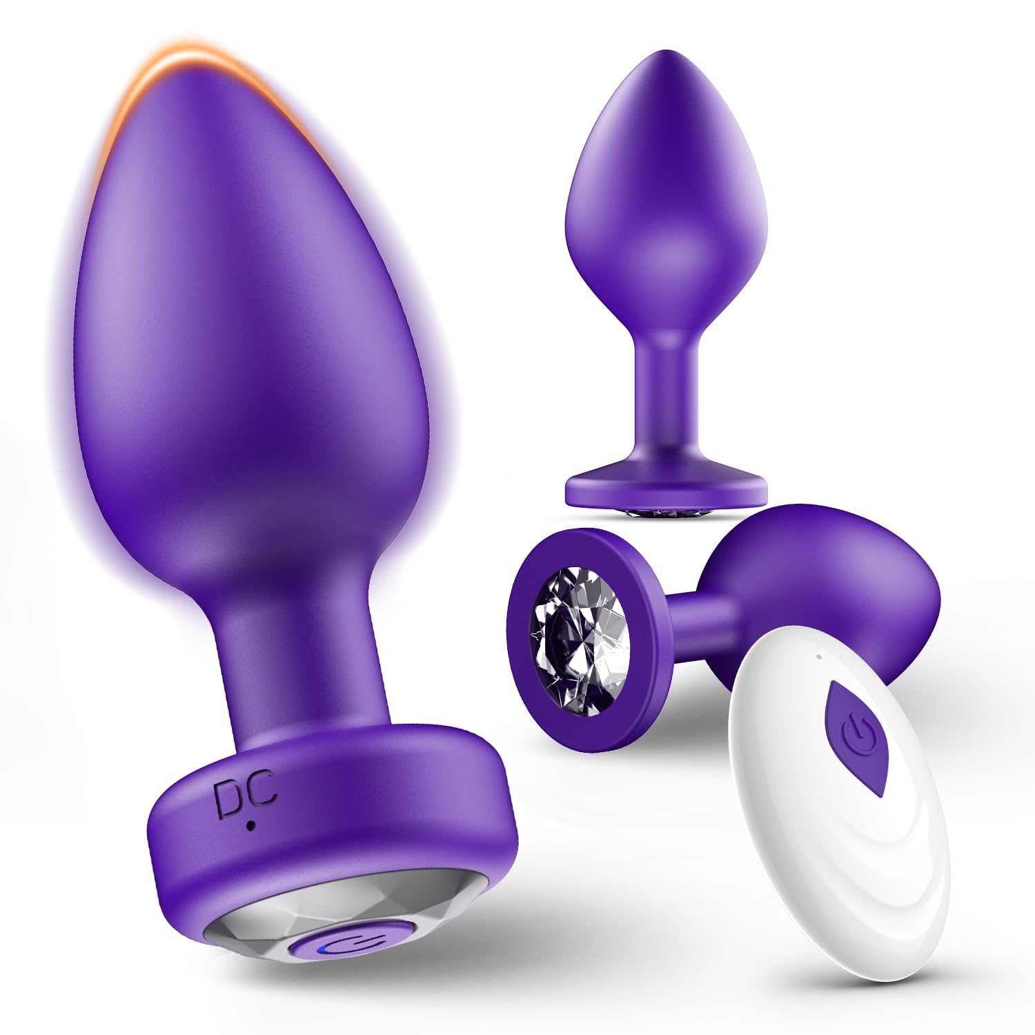 oreyurt Anal Plug Sex Toys Vibrator – Silicone Butt Plugs Training Kit with Remote Control, 10 Vibration Modes, Prostate Massager for Adults – Black