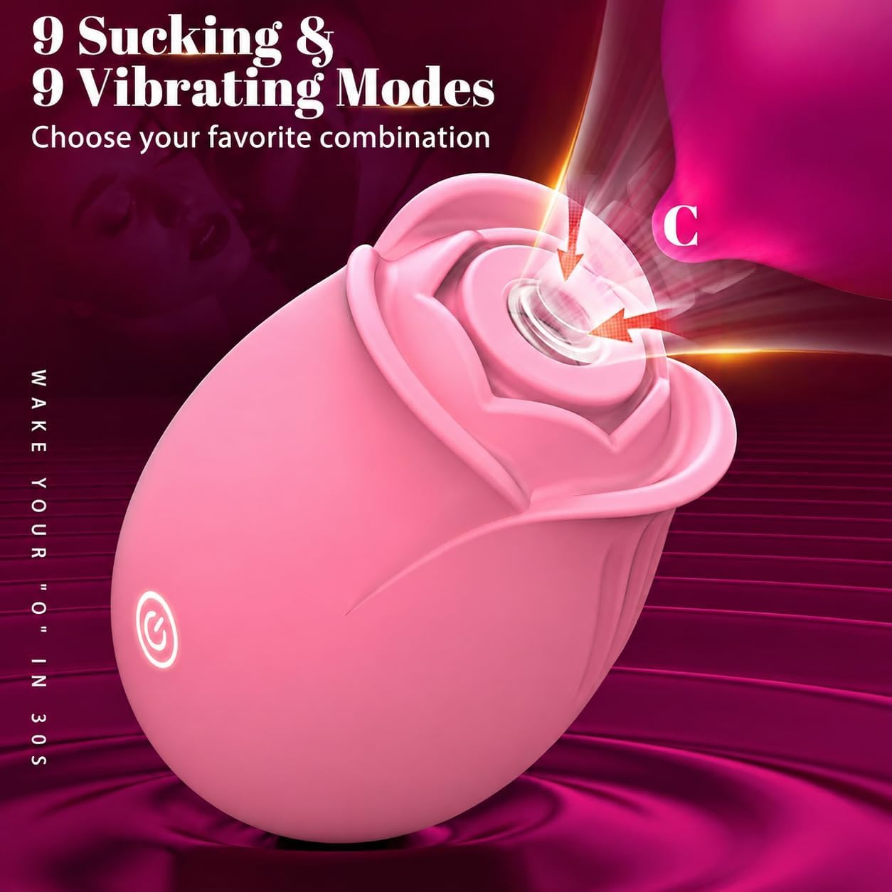 Rose Sex Toy Vibrator for Women, APP Control Rose Adult Toys with 9 Sucking & Vibrating Modes, Waterproof Sex Toys Sucker, Clit Nipple Stimulator for Couples & Solo Nipple Clamps