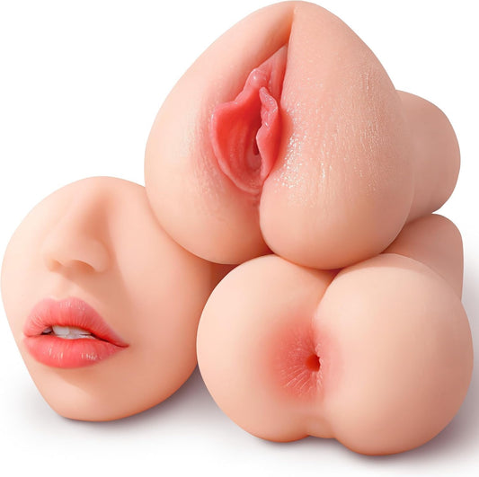 Juguetes Sensoriales para Mujer, Realistic Skin Texture Soft Female Toys with 2 Tight Hole, Pocket Puss MJB673 (7.28Lb)