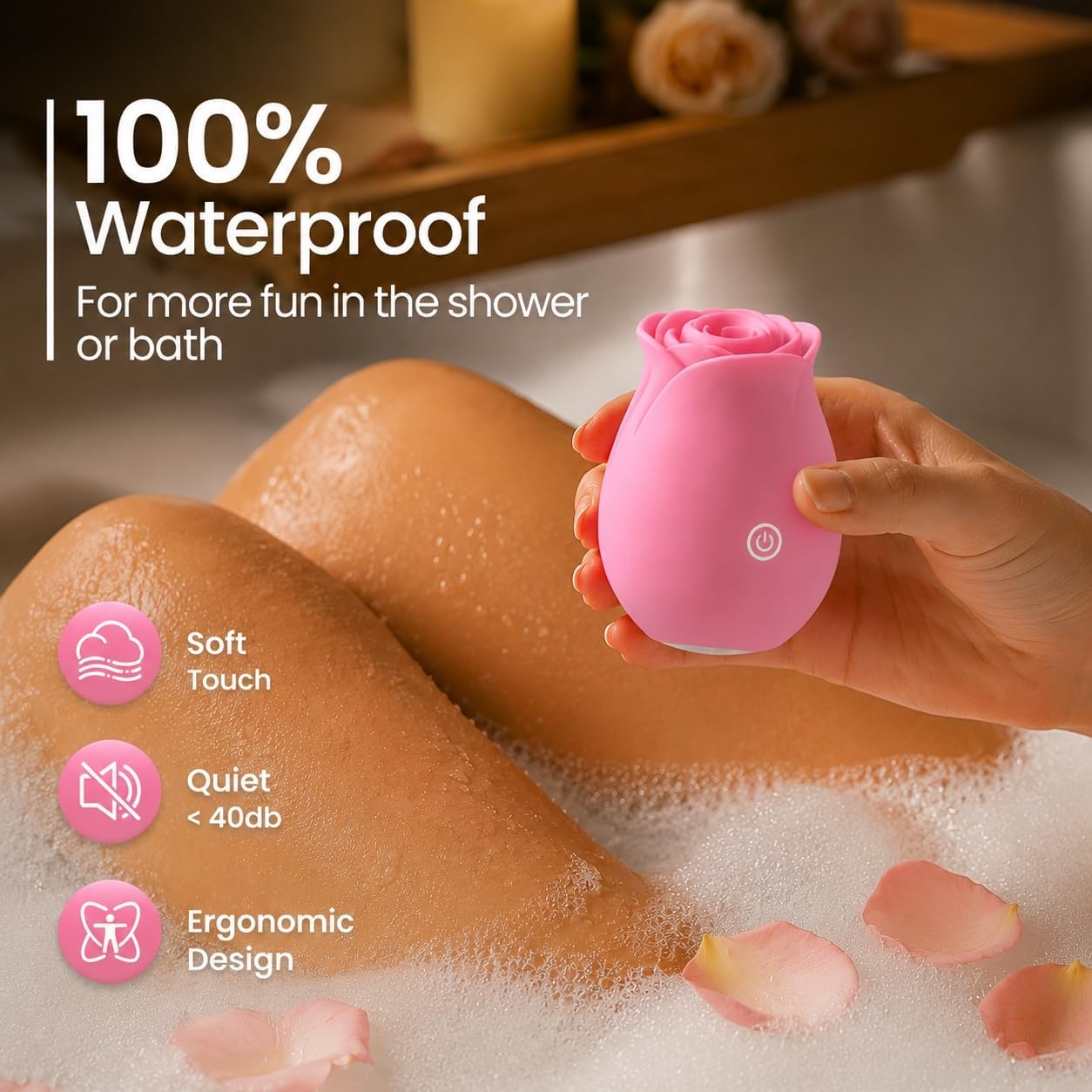 Rose Sex Toy Vibrator for Women, APP Control Rose Adult Toys with 9 Sucking & Vibrating Modes, Waterproof Sex Toys Sucker, Clit Nipple Stimulator for Couples & Solo Nipple Clamps